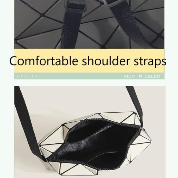Small Geometric Rhombus Bag Unisex Crossbody Over the Shoulder Purse - Picture 4 of 6